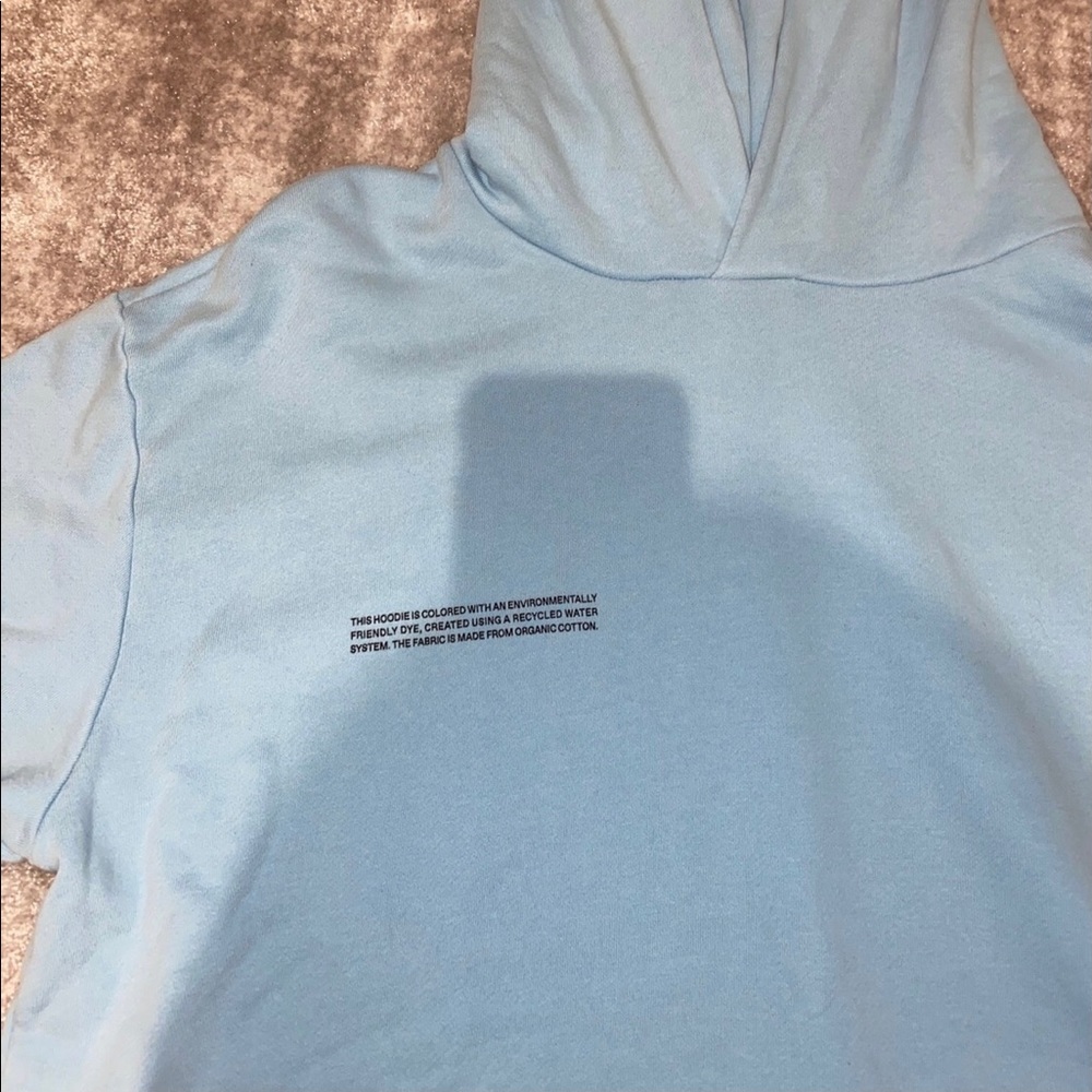 Pangaia light blue cropped sweatshirt